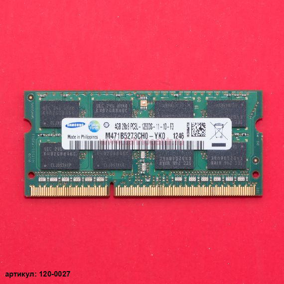 Оперативная память SODIMM 4Gb Samsung 2Rx8 DDR3L 1600