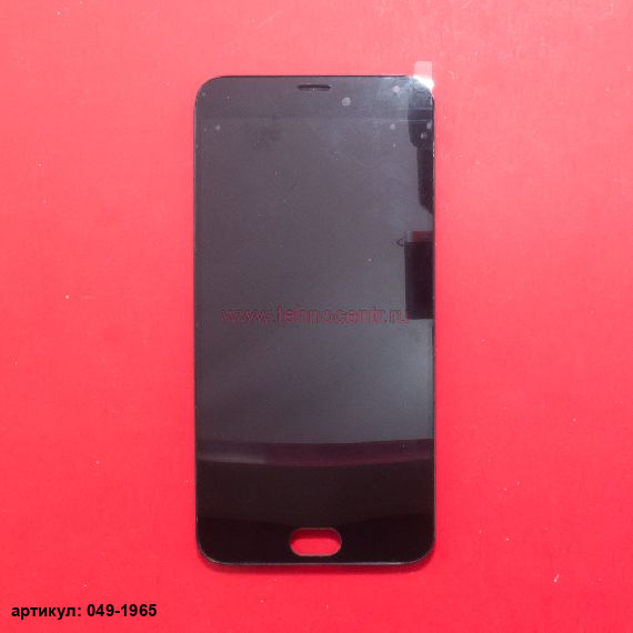 Дисплей в сборе с тачскрином для Meizu MX5 черный с рамкой