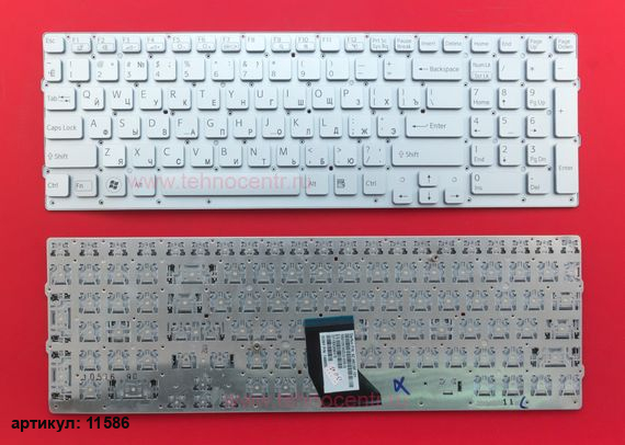 Клавиатура для ноутбука Sony VPC-CB, VPC-CB17 серебристая без рамки