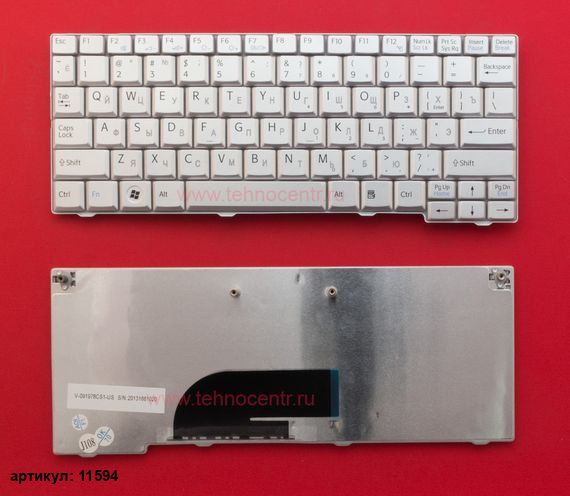 Клавиатура для ноутбука Sony VPC-M12, VPC-M13 серебристая