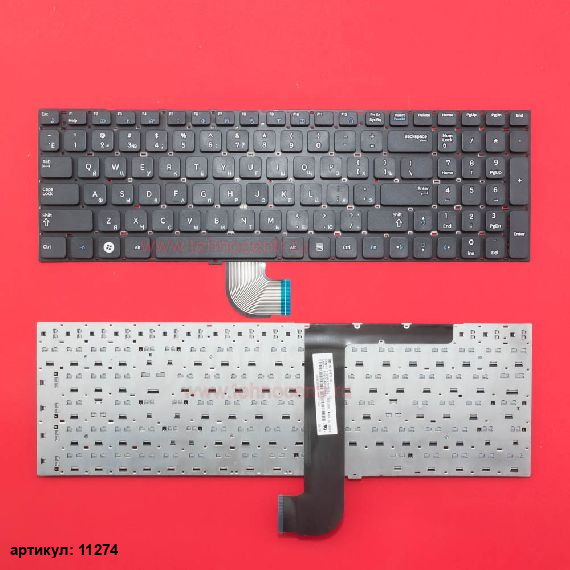 Клавиатура для ноутбука Samsung RC730, RF710, RF711 черная без рамки