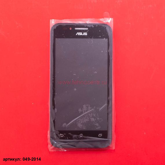 Дисплей в сборе с тачскрином для Asus Zenfone Go ZC451TG черный с рамкой, с корпусом