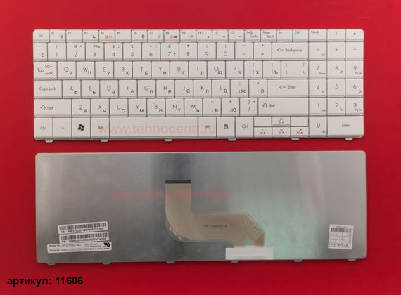 Клавиатура для ноутбука Packard Bell LJ65, LJ67, LJ71 белая