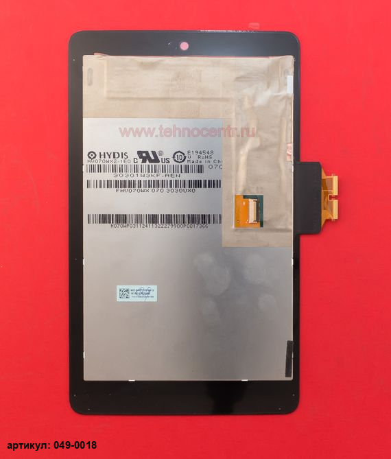 Дисплей в сборе с тачскрином для Google Nexus 7 черный