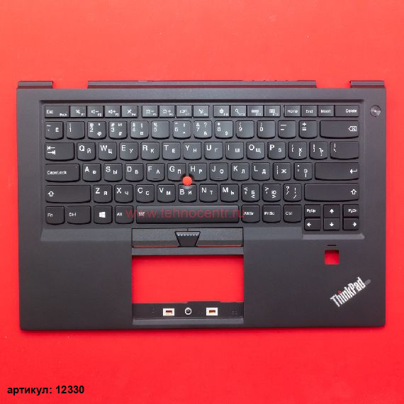 Клавиатура для ноутбука Lenovo X1 Carbon 4th Gen черная с черным топкейсом