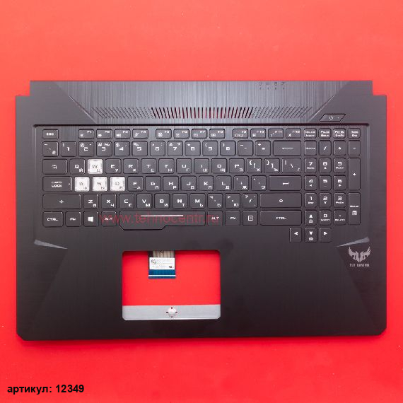 Клавиатура для ноутбука Asus FX705GE-1A черная c черным топкейсом