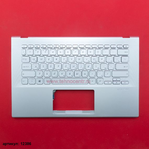Клавиатура для ноутбука Asus X420FA-8S серебристая с топкейсом