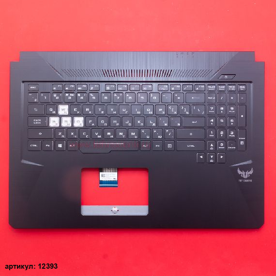 Клавиатура для ноутбука Asus FX705DD-1B черная с черным топкейсом