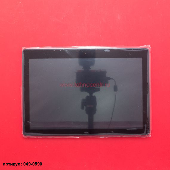 Дисплей в сборе с тачскрином для Lenovo Tab E10 TB-X104L 10" черный с рамкой