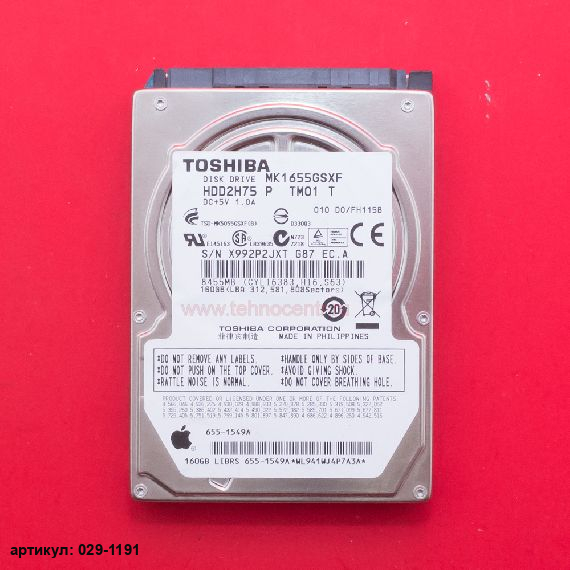  Жесткий диск 2.5" 160 Gb Toshiba MK1655GSXF