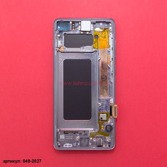 Дисплей в сборе с тачскрином для Samsung Galaxy S10 Plus SM-G975 черный, с рамкой