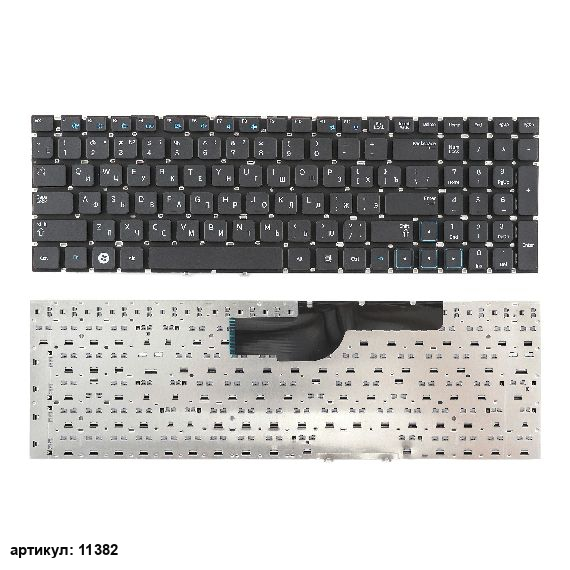 Клавиатура для ноутбука Samsung NP300E5A, NP300V5A черная без рамки