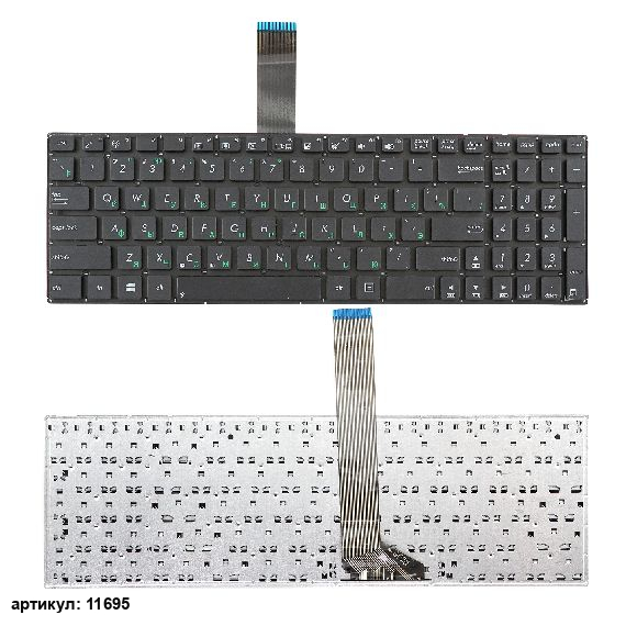 Клавиатура для ноутбука Asus K56, K56C, K550D черная без рамки