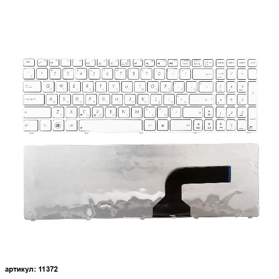 Клавиатура для ноутбука Asus A52, G51, K52 белая с рамкой