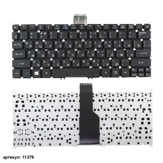 Клавиатура для ноутбука Acer Aspire S3, S5, One 756, E3-111 черная