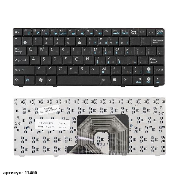 Клавиатура для ноутбука Asus Eee PC T91, T91M, T91MT черная (версия 1)
