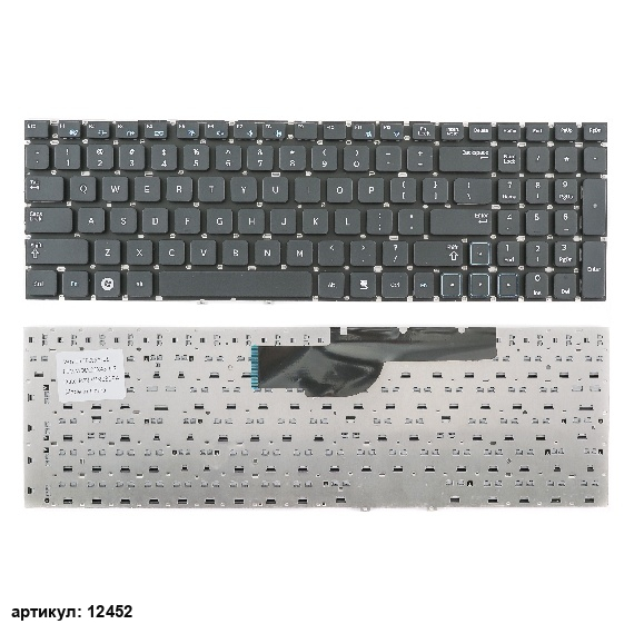 Клавиатура для ноутбука Samsung NP300E5A черная без рамки (английская)