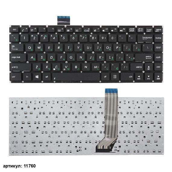 Клавиатура для ноутбука Asus F402, S400, X402 черная без рамки
