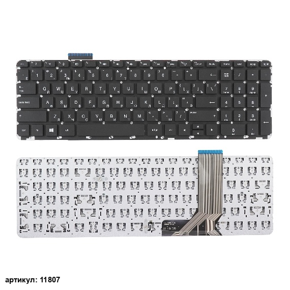 Клавиатура для ноутбука HP 15-J, 15-J000, 17-J000 черная без рамки