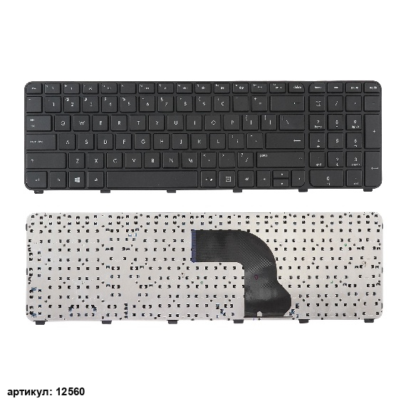 Клавиатура для ноутбука HP dv7-7000 черная с рамкой (английская)