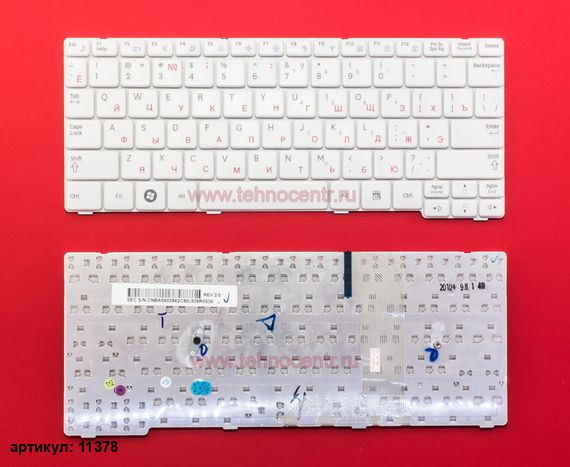 Клавиатура для ноутбука Samsung NF110 белая
