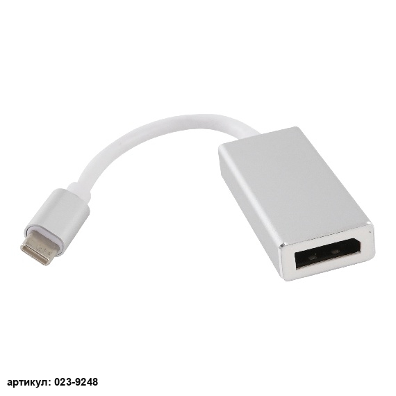  Переходник Type-C - DisplayPort серебристый (кабель)