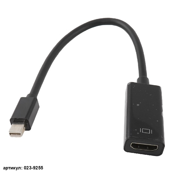  Переходник Mini DisplayPort - HDMI черный (кабель)