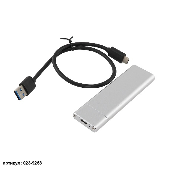  Внешний бокс USB 3.1 SATA для M.2 SSD (NGFF) - Type-C серебристый