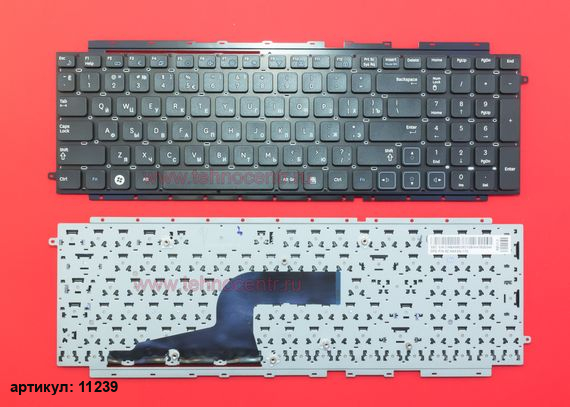 Клавиатура для ноутбука Samsung RC710, RC711, RC720 черная с железной подложкой