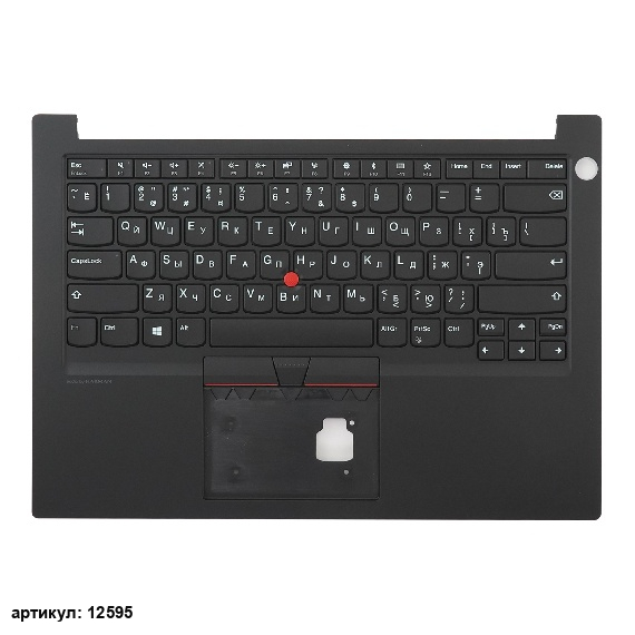 Клавиатура для ноутбука Lenovo ThinkPad E14 черная с черным топкейсом