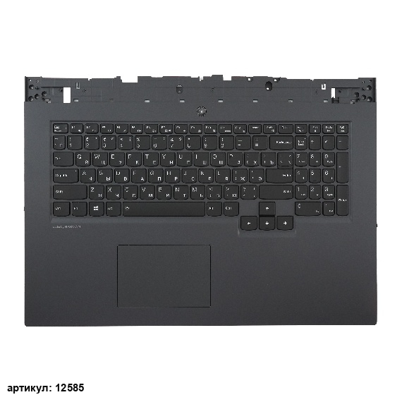 Клавиатура для ноутбука Lenovo 5-17IMH05 черная с черным топкейсом