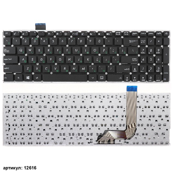 Клавиатура для ноутбука Asus F542, F542UA черная без рамки