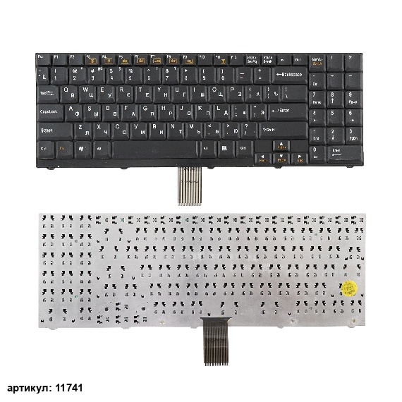 Клавиатура для ноутбука Clevo D900, D900C черная