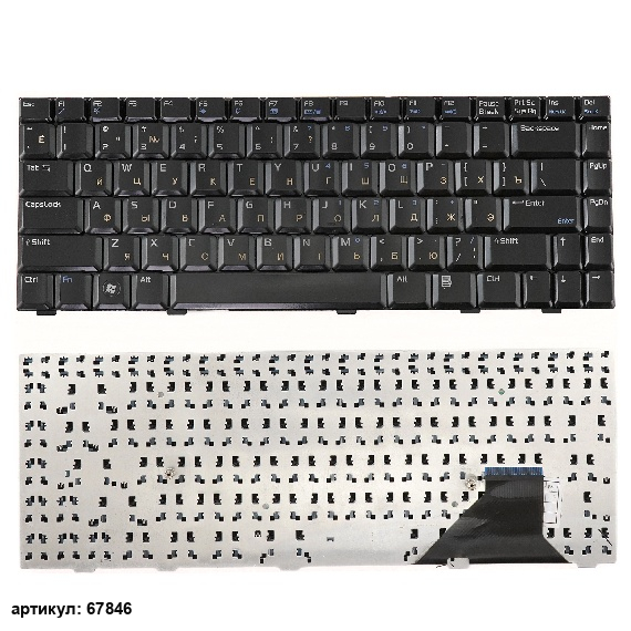 Клавиатура для ноутбука Asus A8, F8, N80 черная