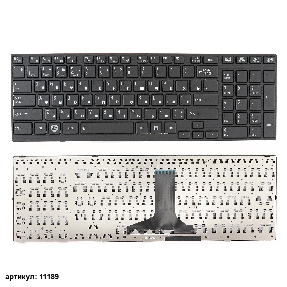 Клавиатура для ноутбука Toshiba A660 черная с черной рамкой