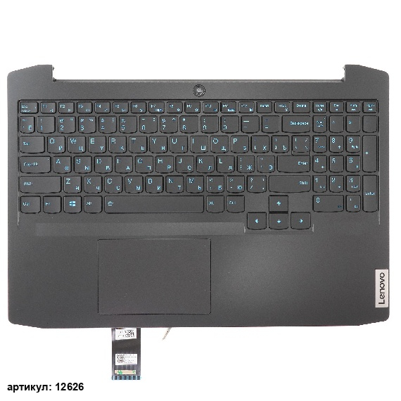 Клавиатура для ноутбука Lenovo 3-15IMH05 черная с черным топкейсом
