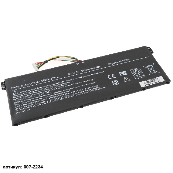 Аккумулятор для ноутбука Acer (AC14B8K) C730, V5-132 15.2V 3500mAh