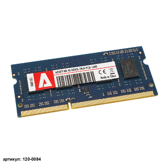 Оперативная память SODIMM 4Gb Azerty DDR3L 1600
