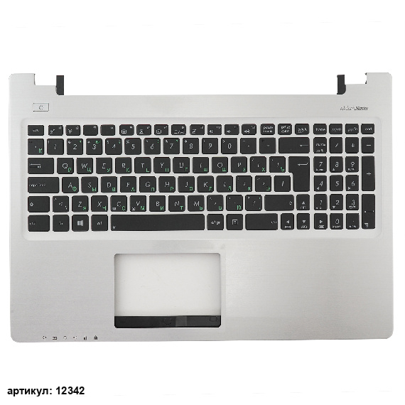 Клавиатура для ноутбука Asus K56C, S550 черная c серебристым топкейсом